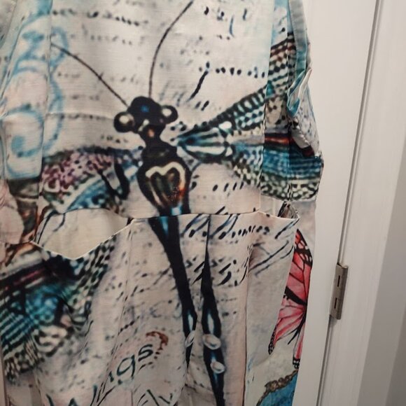 Dragonfly Print Straight Leg Coveralls - Picture 3 of 6